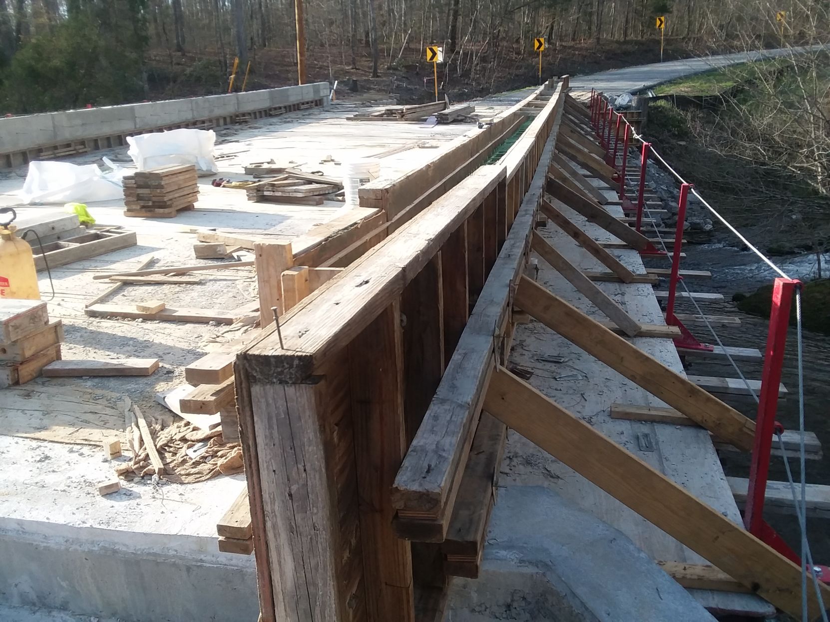 Progress of replacing Rutledge Falls Bridge
